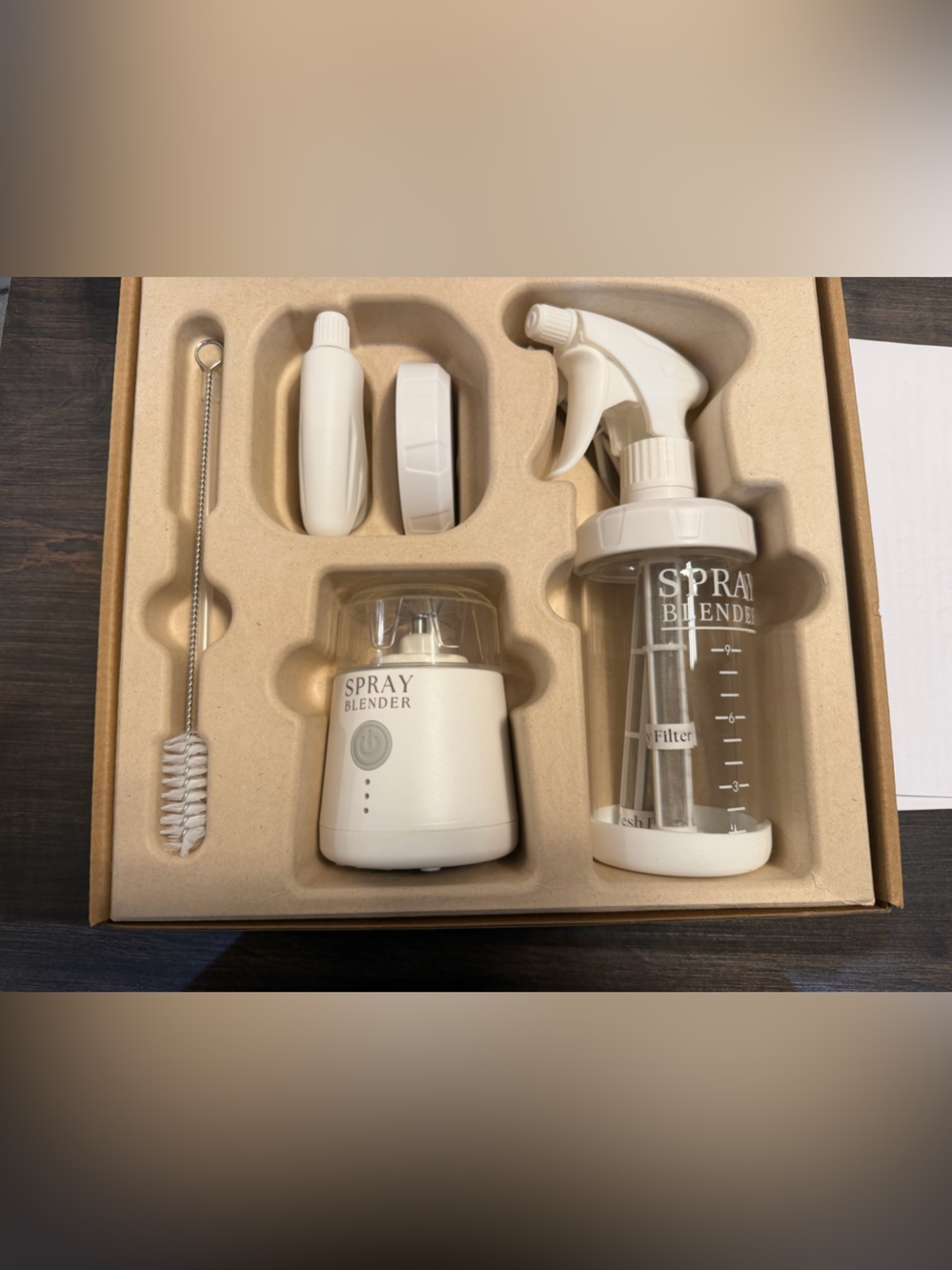 Spray Blender Mist Bottle Set in White used for grilling